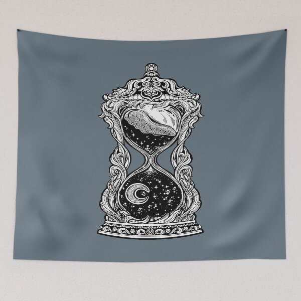 Item preview, Decorative antique hourglass with stars and moon illustration designed and sold by ExocetMerch.