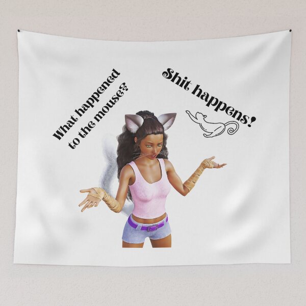 Item preview, Anime Cat Girl Shit Happens Design designed and sold by StormyMuse.