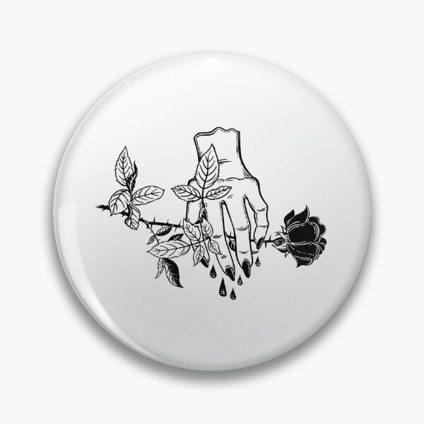 Item preview, Female bleeding human hand holding a rose designed and sold by ExocetMerch.