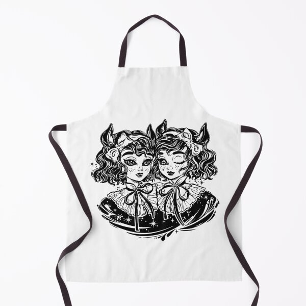 Item preview, Gothic Victorian twin witch demon vampire girls heads portrait designed and sold by ExocetMerch.