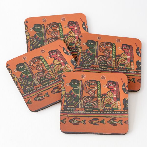 Item preview, Indian Art, Peace,  Boat,  village life, river,  fishes  designed and sold by Prashant0206.