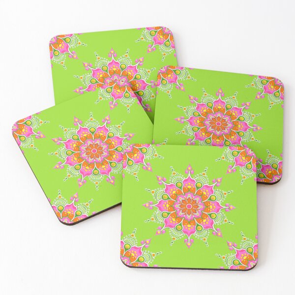 Item preview, Tropical Mandala in Bright Pinks, Oranges, Greens and Yellows designed and sold by Sheila Pressley.