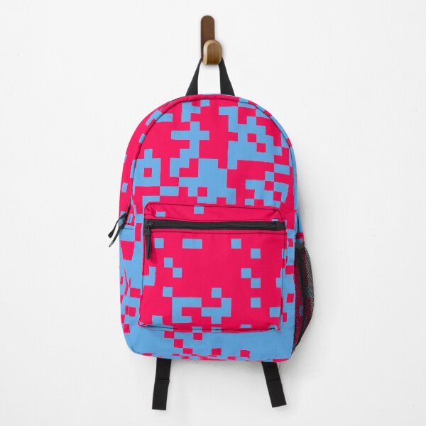 Item preview, Red and blue, cyan, turquoise, and teal color pattern designed and sold by Handstand365.