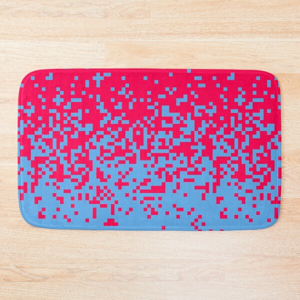 Item preview, Red and blue, cyan, turquoise, and teal color pattern designed and sold by Handstand365.