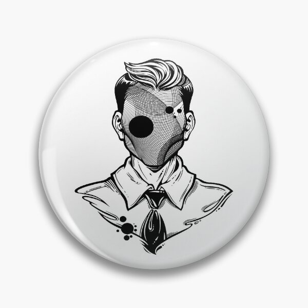 Item preview, Hand drawn portrait of a weird man with anonymous face designed and sold by ExocetMerch.