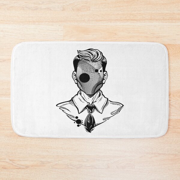 Item preview, Hand drawn portrait of a weird man with anonymous face designed and sold by ExocetMerch.