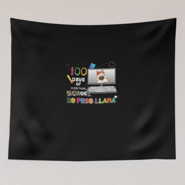 Item preview, Llama Teacher 100 Days Of Virtual School No Probllama designed and sold by DoreskyDavid.
