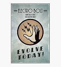 Bioshock Plasmid Poster Electro Bolt Photographic Print