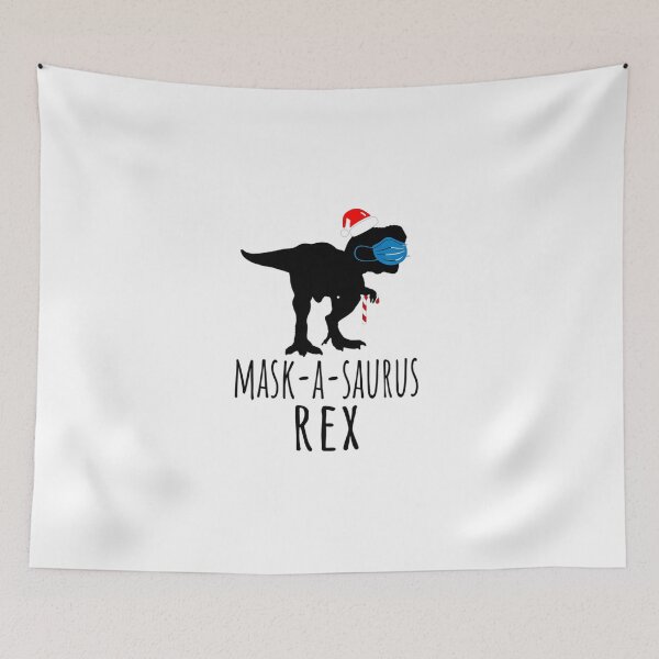 Item preview, Mask A Saurus Rex Santa Hat Candy Cane Christmas Xmas Family designed and sold by DoreskyDavid.