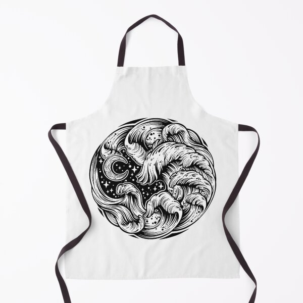 Item preview, Hand drawn water waves in the sea line art drawing designed and sold by ExocetMerch.