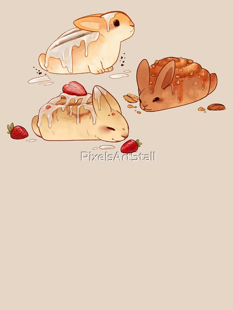 "Cinnabunnies Cinnamon Roll Bunnies" Tshirt by PixelsArtStall Redbubble