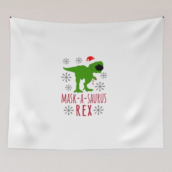 Item preview, Mask A Saurus Rex Santa Hat Candy Cane Christmas Xmas Family designed and sold by DoreskyDavid.