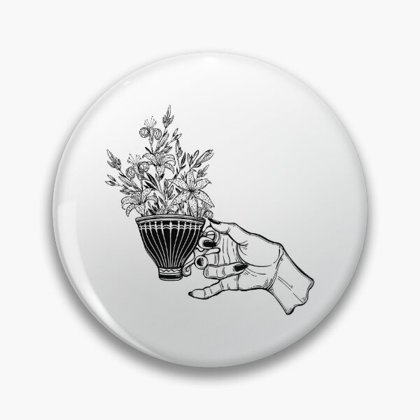 Item preview, Hand holding a magic tea or coffee cup with lily flowers designed and sold by ExocetMerch.