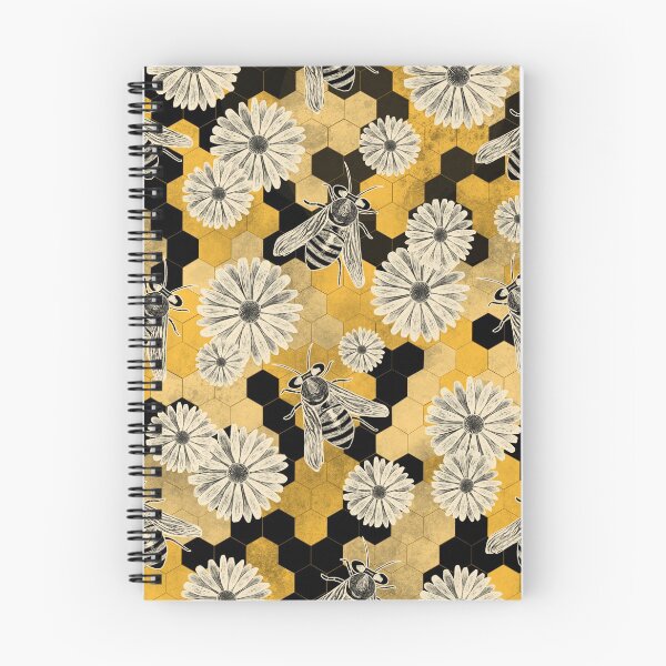 Item preview, Golden Floral Bee Pattern designed and sold by DippyHippie.