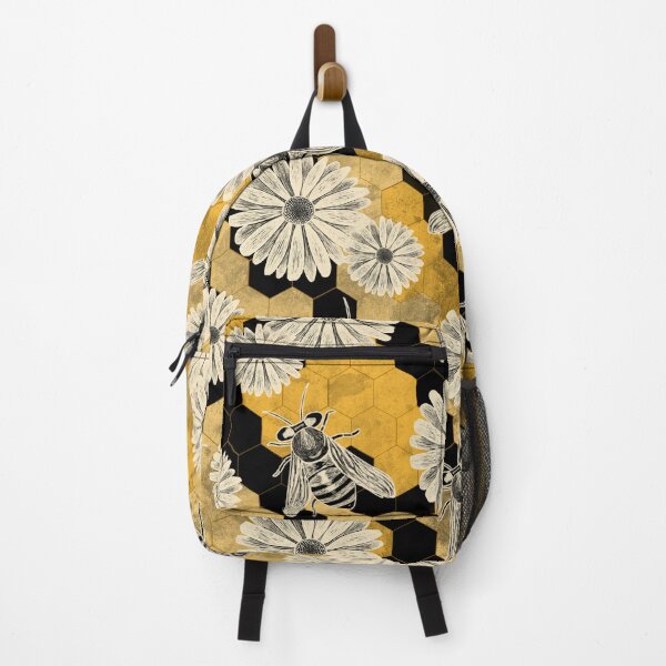 Item preview, Golden Floral Bee Pattern designed and sold by DippyHippie.