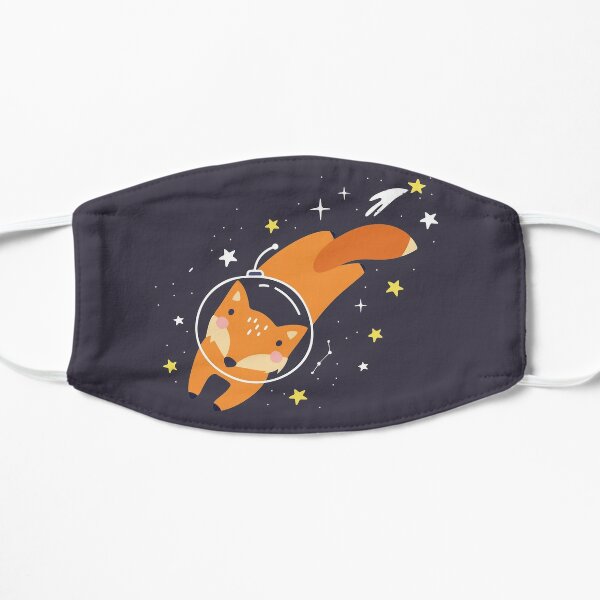 Space Foxes Surfing Through The Galaxy Flat Mask