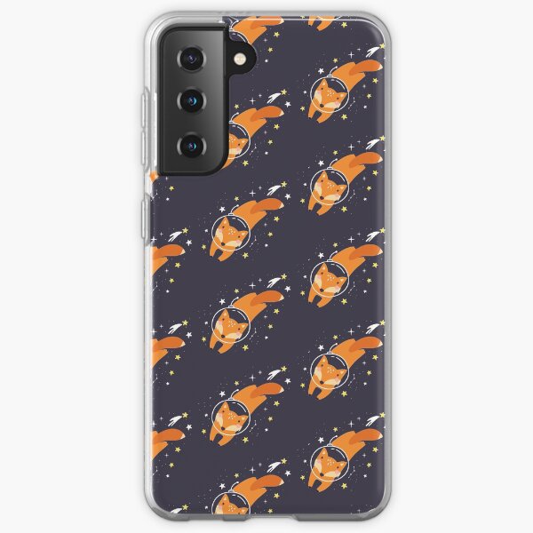 Space Foxes Surfing Through The Galaxy Samsung Galaxy Soft Case