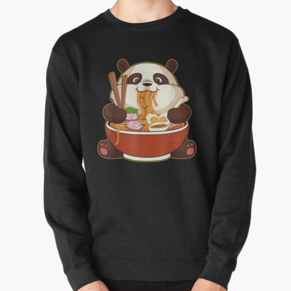 Kawaii Cute Anime Panda Otaku Japanese Ramen Noodles Gift Pullover Sweatshirt