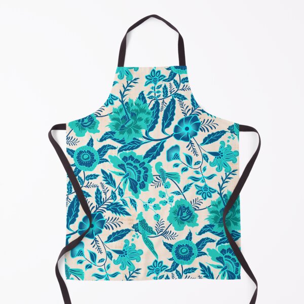 Item preview, Vintage Botanical Chintz Filigree- Cyan Traditional Florals Palampore designed and sold by winkeltriple.