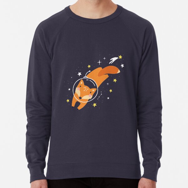 Space Foxes Surfing Through The Galaxy Lightweight Sweatshirt