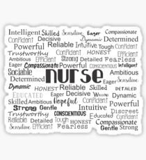 Nurse Best Adjectives Sticker