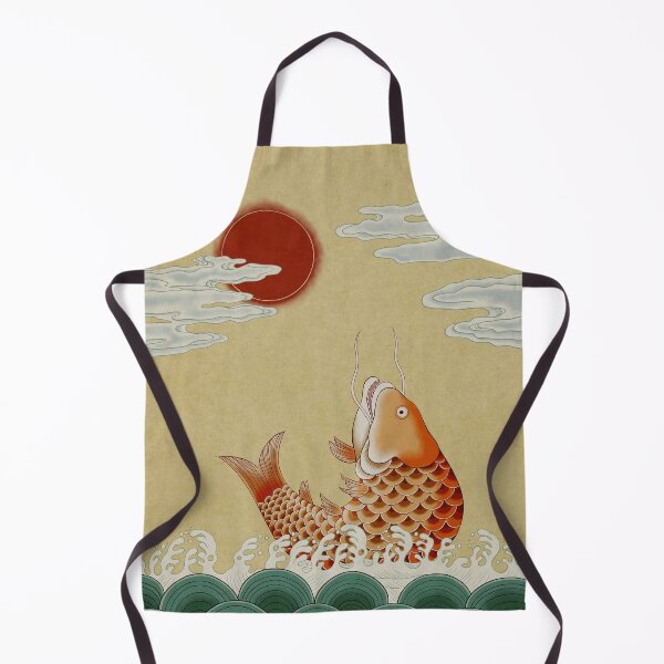 Item preview, Sun, Sea and Jumping carp Type D: Minhwa-Korean traditional/folk art designed and sold by minsillust.