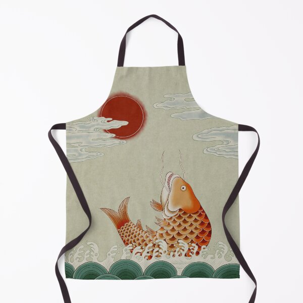 Item preview, Sun, Sea and Jumping carp Type E: Minhwa-Korean traditional/folk art designed and sold by minsillust.