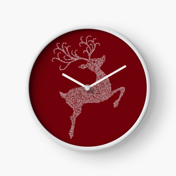 Item preview, Swirly White Christmas Reindeer Silhouette  designed and sold by Deborah Camp.