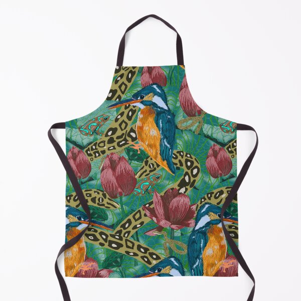 Item preview, King and His Kingdom- Kingfishers, Snakes and Frogs in a Lotus Pond designed and sold by winkeltriple.