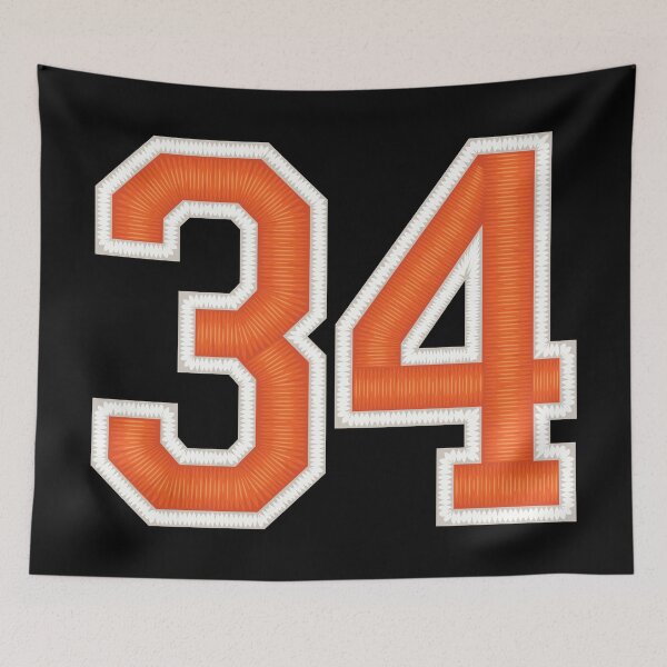 Item preview, Sports Number 34 Jersey thirty-four Orange designed and sold by elhefe.
