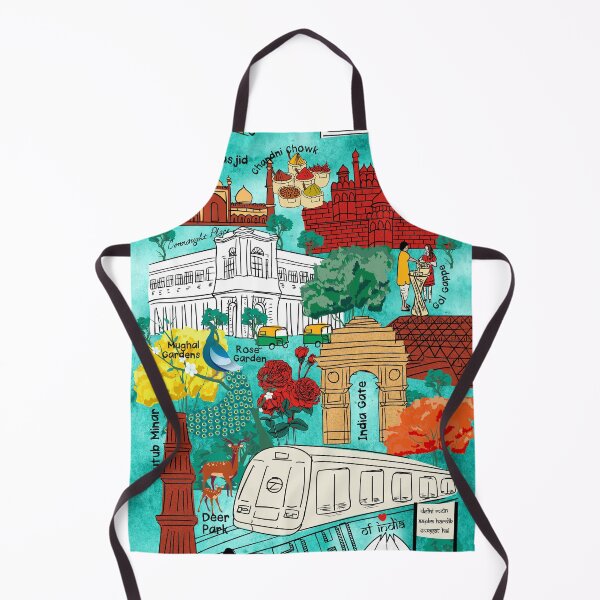 Item preview, Hustling Bustling Colors of Delhi- Doodle Sketch Map designed and sold by winkeltriple.