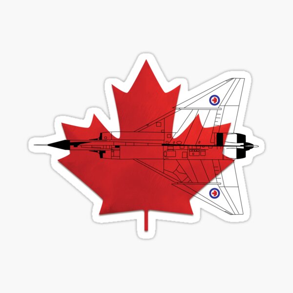 Avro arrow through a maple leaf Sticker