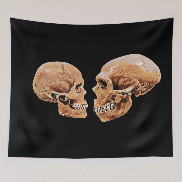 Item preview, Modern Human and Neanderthal Skulls designed and sold by DotorEaon.