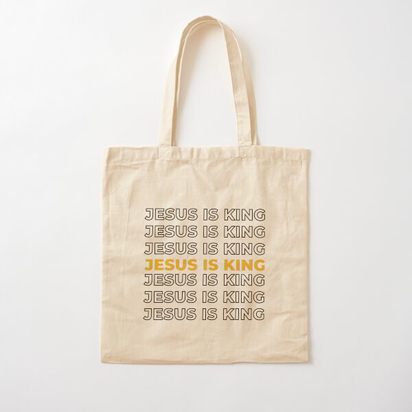 Jesus Is King Cotton Tote Bag