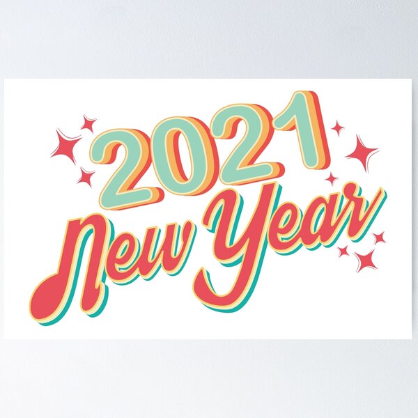 Item preview, Retro Happy New Year 2020 2021 V.1 designed and sold by taby2you.