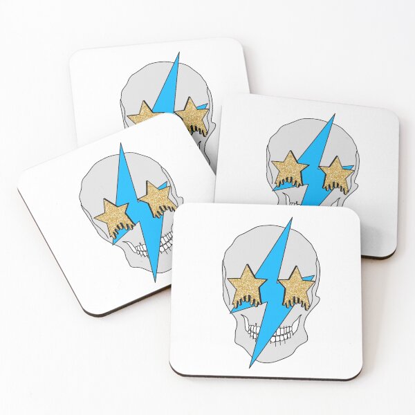 Item preview, Blue lightning bolt skull designed and sold by AHTdesigns.