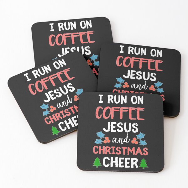 Item preview, I Run On Coffee Jesus and Christmas Cheer designed and sold by Smile-more.