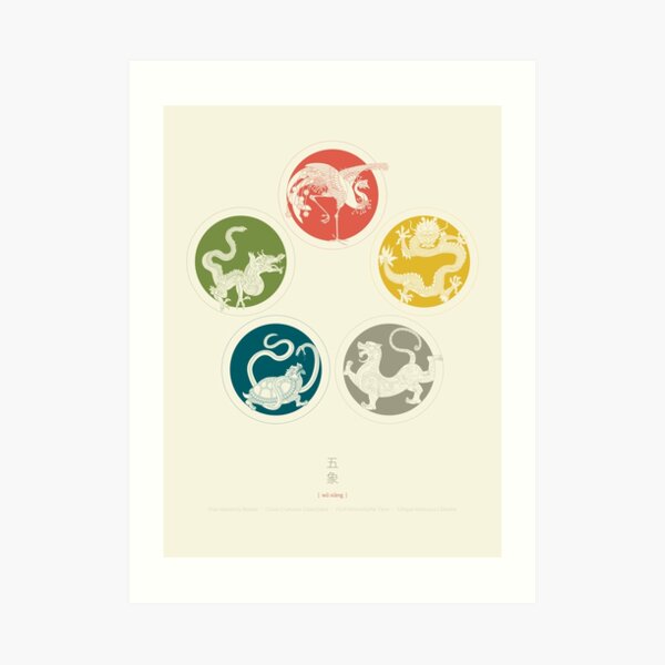 Five Heavenly Beasts Art Print
