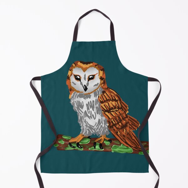 Item preview, Barn owl sitting on mossy branch designed and sold by KatyChristoff.