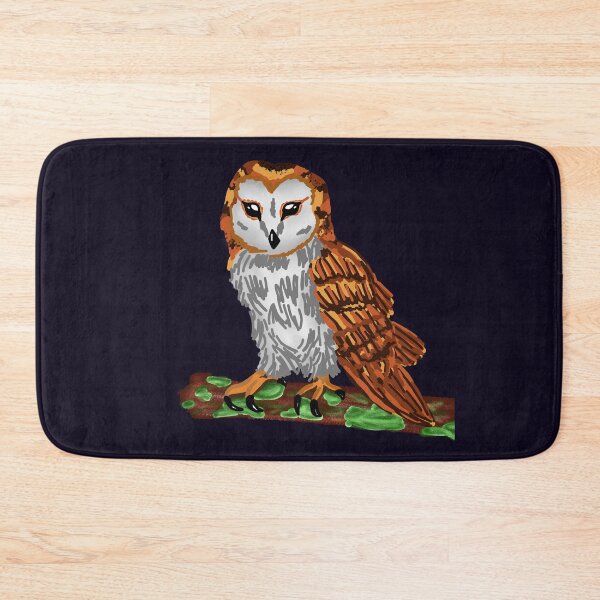 Item preview, Barn owl sitting on mossy branch designed and sold by KatyChristoff.