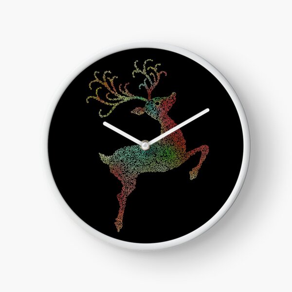 Item preview, Swirly Colorful Christmas Reindeer Silhouette  designed and sold by Deborah Camp.