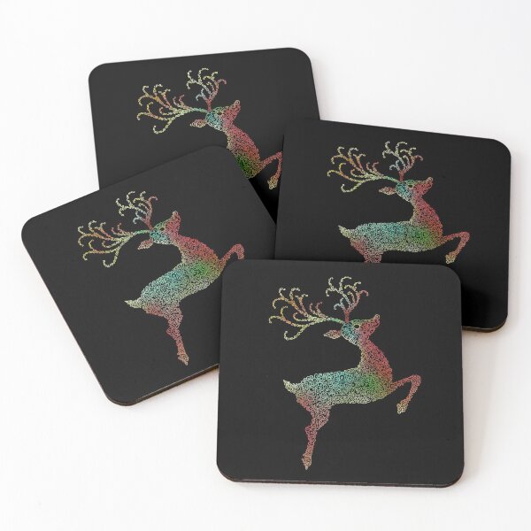 Item preview, Swirly Colorful Christmas Reindeer Silhouette  designed and sold by Deborah Camp.