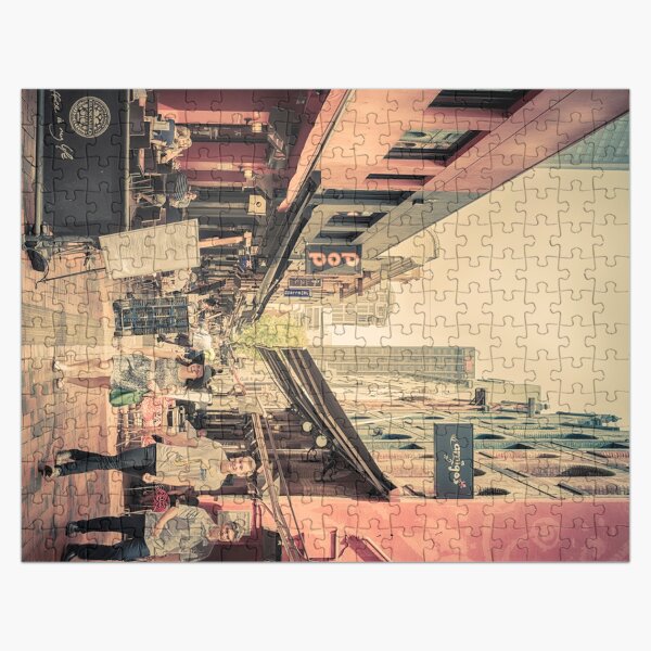 Hardware Lane, Melbourne Australia (digital painting) Jigsaw Puzzle