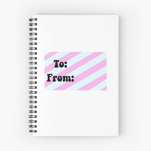 Item preview, to and from sticker cotton candy striped designed and sold by ViviTV.