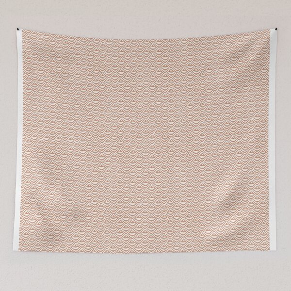 Item preview, Japanese Seigaiha Wave - Sandstone - Watercolour Wash designed and sold by NolkDesign.