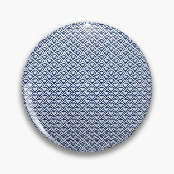 Item preview, Japanese Seigaiha Wave - Classic Blue - Watercolour Wash designed and sold by NolkDesign.