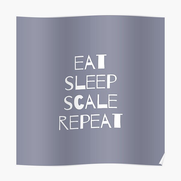 EAT. SLEEP. SCALE. REPEAT. Poster