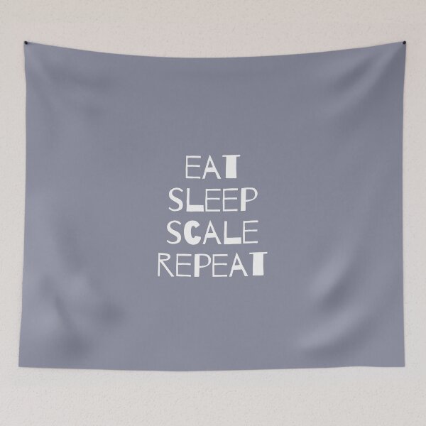 Item preview, EAT. SLEEP. SCALE. REPEAT. designed and sold by CulturalMesh.