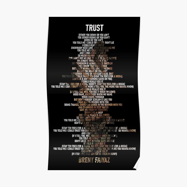 Trust Lyrics Poster