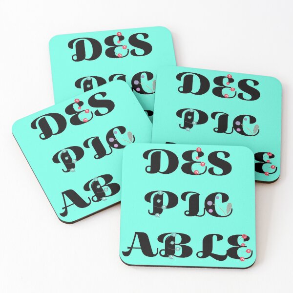 Item preview, Despicable word typography  designed and sold by Nonsense and Relish.